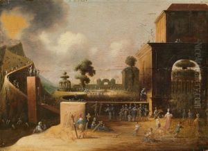 Der Breite Weg Des Lasters Und Der Schmale Weg Der Tugend (matth. 7, 13) by Jan Christiansz Micker