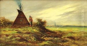 Indian Encampment by Astley David Middleton