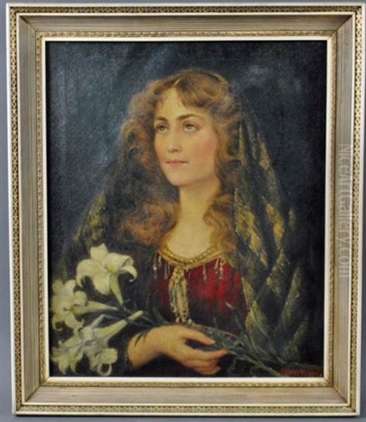 Lady With Lilies - view 1