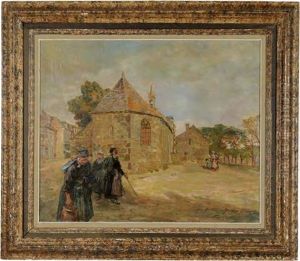 Place Animee Au Chevet De L"eglise Au Faouet