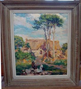 Lavandieres Pres De La Chaumiere A St. Fiacre Pres Faouet