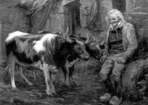 Paysan Du Faouet Et Ses Boeufs - view 1