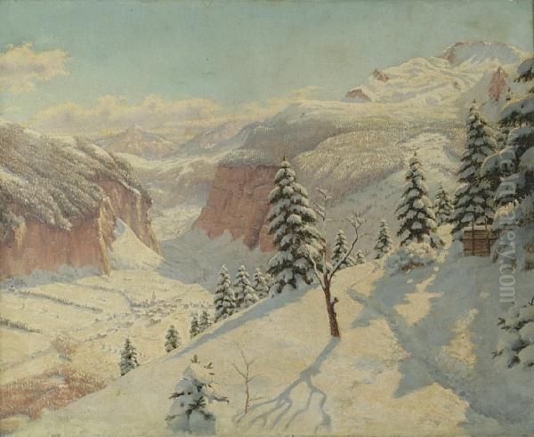 Winter Mountain Pass - view 1