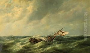 Fishing Boat In Rough Seas by Rein Miedema