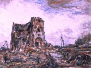 Vernielde Kerk by Eugene van Mieghem