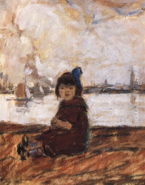 Zittend Meisje Voor De Rede Van Antwerpen - view 1
