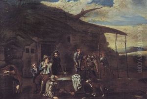 Paesaggio Con Figure Di Bevitori