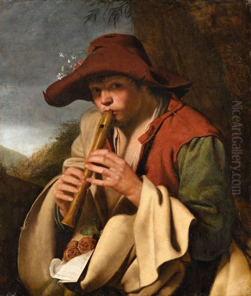 Boy Playing A Flute (il Pifferaio) - view 1
