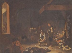 Soldiers At A Smithy