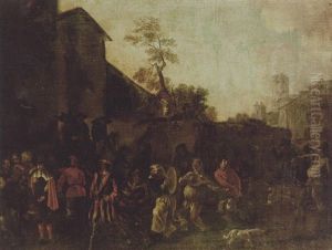 A Carnival In An Italian Town by Jan Miel