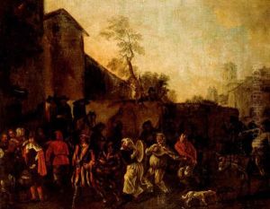 Carnival In An Italian Town by Jan Miel