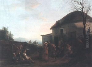 Peasant Merrymaking Outside An Inn
