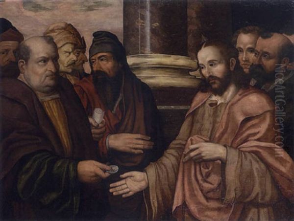 Szene Aus Dem Leben Jesu: Das Gesprach Zwischen Jesus Und Den Pharisaern Uber Die Kaiserliche Steuerfrage - view 1