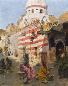 Orientalische Strasenszene by Leopold Alphons Mielich