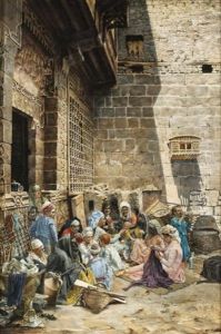Assemblee Dans Une Maison A Bouliak by Leopold Alphons Mielich