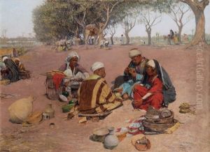 Repos Apres Le Marche by Leopold Alphons Mielich
