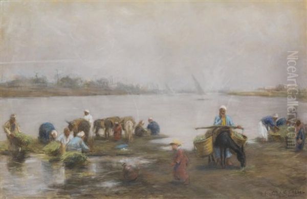 Fellahs Au Bord Du Nil - view 1