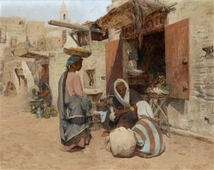 Orientalische Strassenszene by Leopold Alphons Mielich