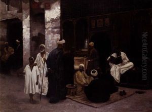 Detente Dans Un Cafe Au Caire