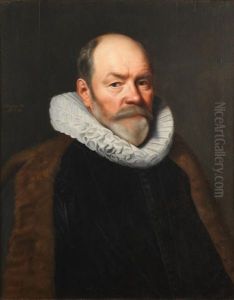 Portrait Of Paulus Van Beresteyn (1548-1625) , Bust-length, In Black, Fur-trimmed Costume by Michiel Jansz. van Mierevelt