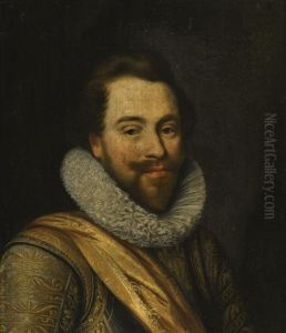 Portrait Of Johan Ernst Van Nassau Siegen (1582-1617), Half-length, Wearing Armour With A Pink Sash And Ruff
