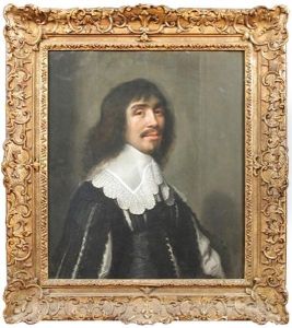 Portrait Of A Gentleman In Black With A Lawn And Lace Collar