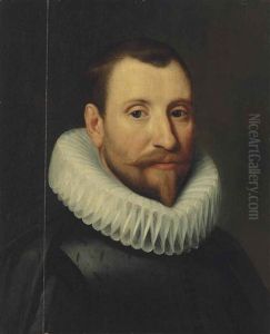 Portrait Of A Gentleman, Bust-length, In A Black Coat And White Ruff