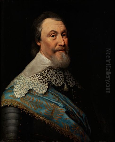 Bildnis Des Schwedischen Ministers Und Feldherrn Axel Ochsenstierna Von Sodermore (1583 - 1654) Unter Konigin Christina Von Schweden - view 1