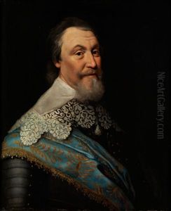 Bildnis Des Schwedischen Ministers Und Feldherrn Axel Ochsenstierna Von Sodermore (1583 - 1654) Unter Konigin Christina Von Schweden