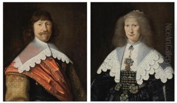 Portrait Of A Man; Portrait Of A Woman (pair) - view 1