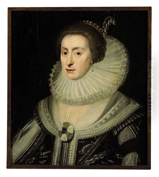 Portrait Of A Lady, Traditionally Identified As Elizabeth Of Bohemia, In A White Ruff - view 1