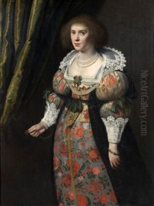 Portrait D'une Dame De Qualite De Trois-quarts by Michiel Jansz. van Mierevelt