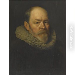 Portrait Of Paulus Van Beresteyn, Mayor Of Delft, Half Length, Wearing A Black Shirt And White Ruff