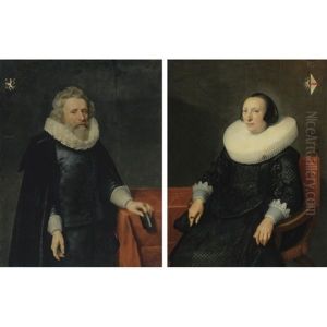 Jacob Van Dalen, Vallensis (+ Margaretha Van Clootwijk; Pair) by Michiel Jansz. van Mierevelt