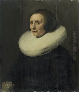 Portrait De Margaret Van Bere (in 3 Parts) by Michiel Jansz. van Mierevelt