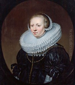 Bildnis Einer Dame Mit Halskrause by Michiel Jansz. van Mierevelt