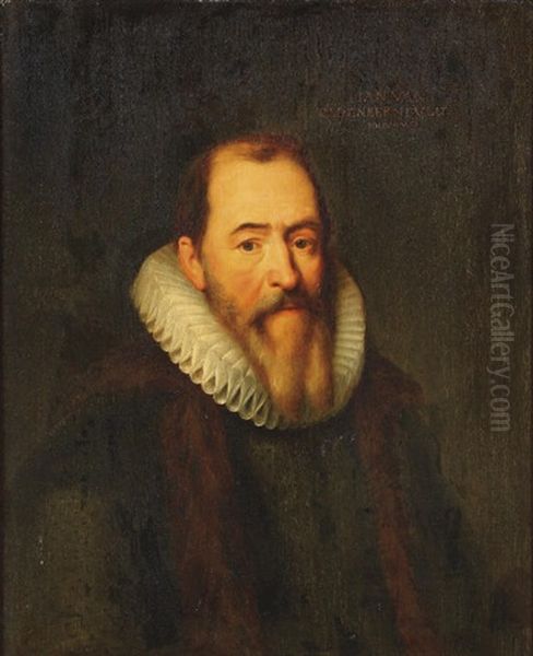Portrait Of Johan Van Oldenbarnevelt In A Black Costume With A White Molensteenkraag - view 1