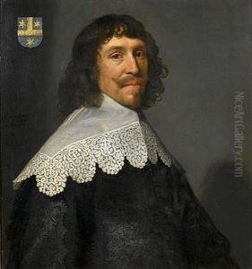 Portrait Of Jacob Pauw Of Delft, In An Embroidered Black Silk Tunic And Lace Collar Portrait Of Jacob Pauw Of Delft, In An Embroidered Black Silk Tunic And Lace Collar