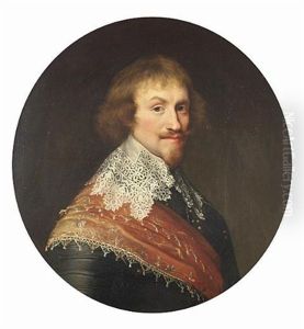 Portrait Of A Gentleman (a Prince Of Orange-nassau?), Bust-length, In Armour, A White Lace Collar And An Embroidered Orange Sash by Michiel Jansz. van Mierevelt