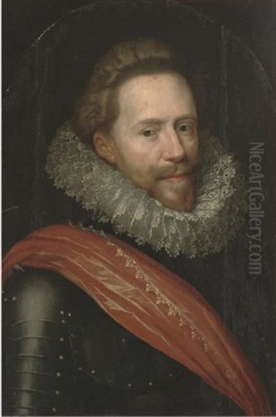 Portrait Of A Gentleman In Armour With A Red Sash - view 1