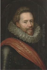 Portrait Of A Gentleman In Armour With A Red Sash