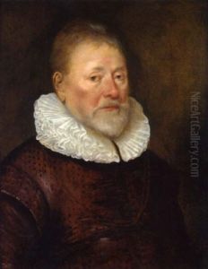 Bildnis Eines Bartigen Mannes Mit Weiser Halskrause by Michiel Jansz. van Mierevelt