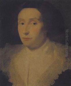 Portrait Einer Dame Mit Spitzenkragen by Michiel Jansz. van Mierevelt