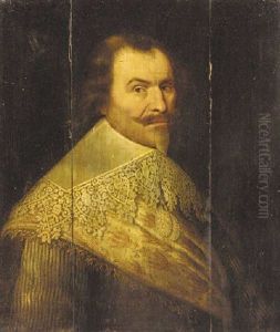 Portrait Of A Gentleman In A Striped Doublet, A Gold Embroidered Sash And A Lace Collar Portrait Of A Gentleman In A Striped Doublet, A Gold Embroidered Sash And A Lace Collar