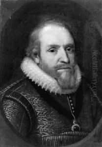 Portrait Of Maurice Of Nassau, Prince Of Orange, Wearing A Jacket With Lace Collar In Feigned Oval Window