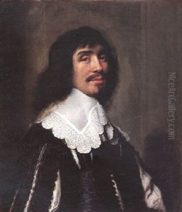Portrait Of A Young Man, Half-length, Wearing An Embroidered Black Tunic Portrait Of A Young Man, Half-length, Wearing An Embroidered Black Tunic