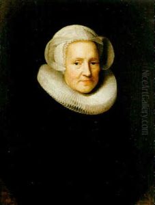 Portratt Av En Dam by Michiel Jansz. van Mierevelt