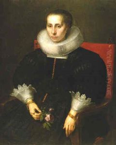 Retrato De Dama by Michiel Jansz. van Mierevelt