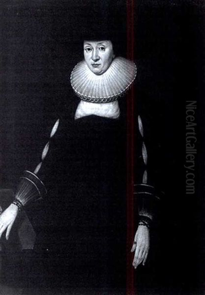 Portrait Of A Lady With White Lace Collar - view 1