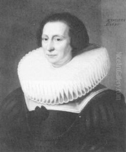 Portrait Of A Lady, Bust Length In A Black Dress            With Slashed Sleeves And A Ruff by Michiel Jansz. van Mierevelt
